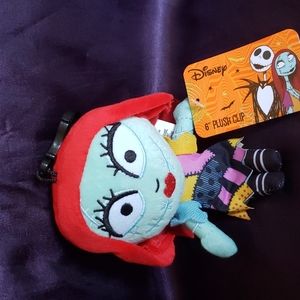 NWT Disney Nightmare Before Christmas Sally 6" Plush with Clip.